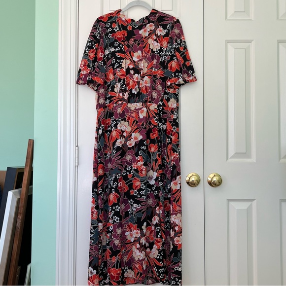 Julia Jordan Floral Puff Sleeve Midi Dress - Picture 2 of 10